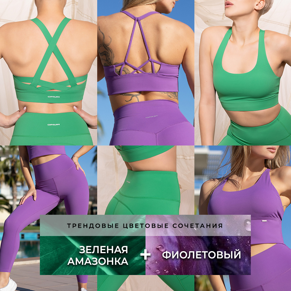 Зеленая амазонка-фиолетовый