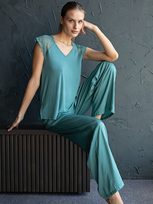 картинка M-156/P-142 Opium Home&Sleepwear комплект женский (футболка+брюки) от интернет магазина