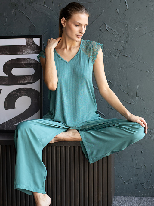 картинка M-156/P-142 Opium Home&Sleepwear комплект женский (футболка+брюки) от интернет магазина