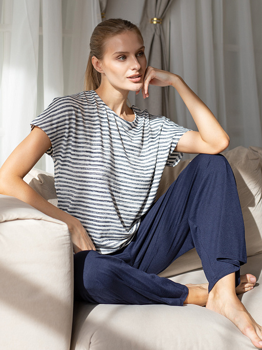 картинка M-157/P-143 Opium Home&Sleepwear комплект женский (футболка+брюки) от интернет магазина