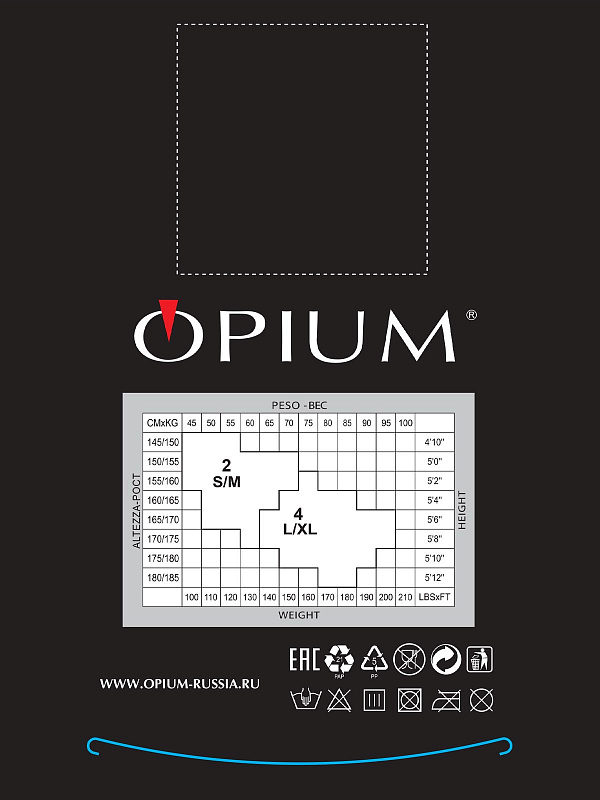 Чулки Opium Pea Calze Rete